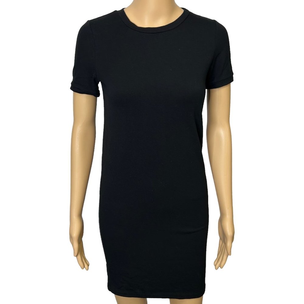 Forever 21 Women's Small‎ Black Seductive Style Bodycon Mini Short Sleeve Dress